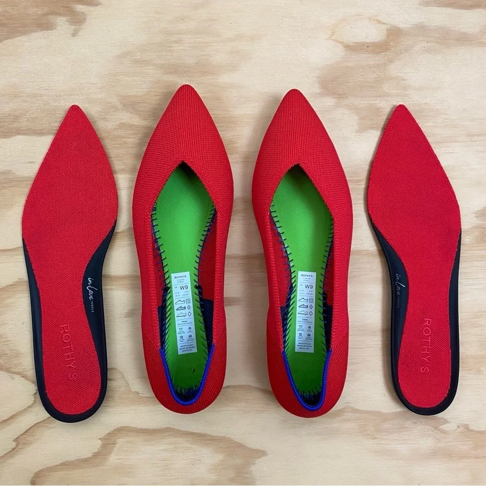 Rothy's The Point II in Lollipop Red